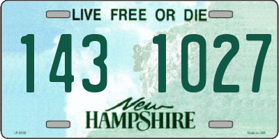 NH license plate 1431027