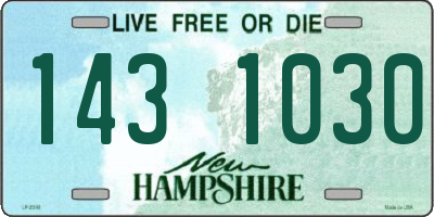 NH license plate 1431030