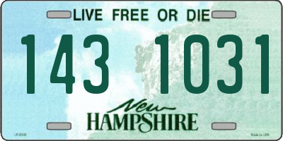 NH license plate 1431031