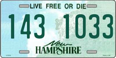 NH license plate 1431033