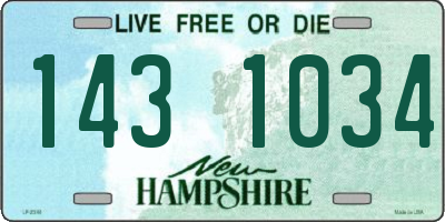 NH license plate 1431034