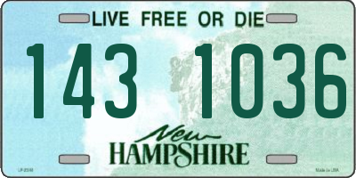 NH license plate 1431036