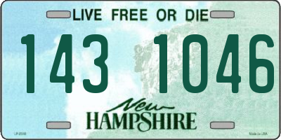 NH license plate 1431046