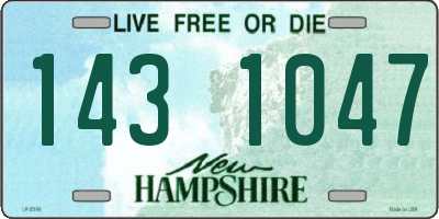 NH license plate 1431047