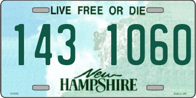 NH license plate 1431060
