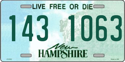 NH license plate 1431063