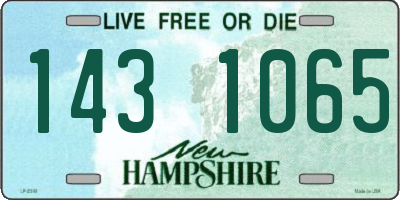 NH license plate 1431065