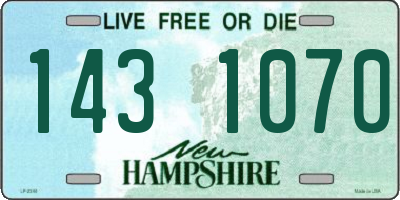 NH license plate 1431070
