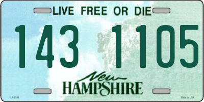 NH license plate 1431105