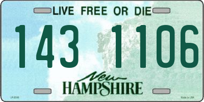 NH license plate 1431106