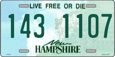NH license plate 1431107