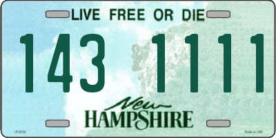 NH license plate 1431111