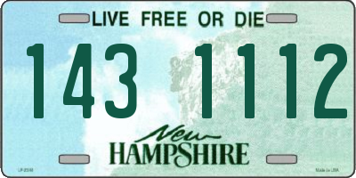 NH license plate 1431112