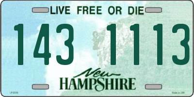NH license plate 1431113