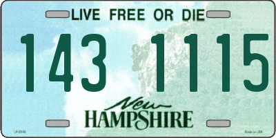 NH license plate 1431115
