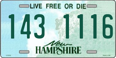 NH license plate 1431116
