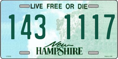 NH license plate 1431117