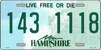 NH license plate 1431118