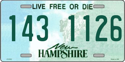 NH license plate 1431126
