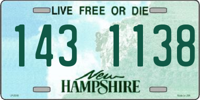 NH license plate 1431138