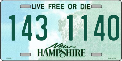 NH license plate 1431140