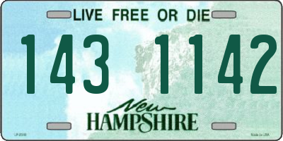 NH license plate 1431142