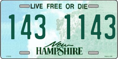 NH license plate 1431143
