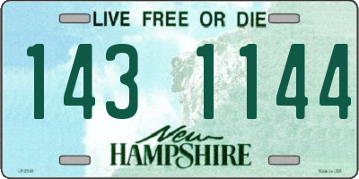 NH license plate 1431144