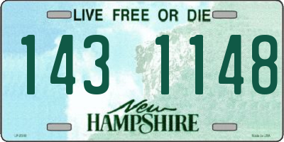 NH license plate 1431148