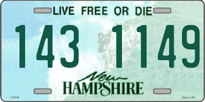NH license plate 1431149
