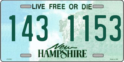 NH license plate 1431153