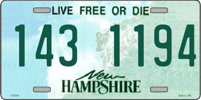 NH license plate 1431194