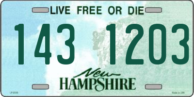 NH license plate 1431203