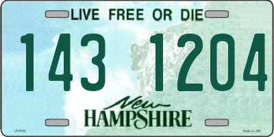 NH license plate 1431204