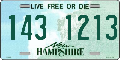 NH license plate 1431213