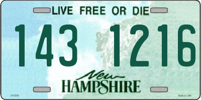 NH license plate 1431216