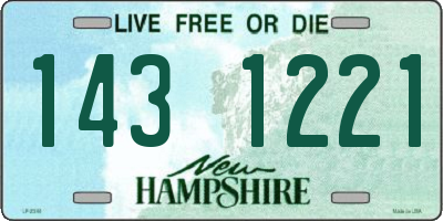 NH license plate 1431221