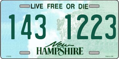 NH license plate 1431223