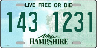 NH license plate 1431231