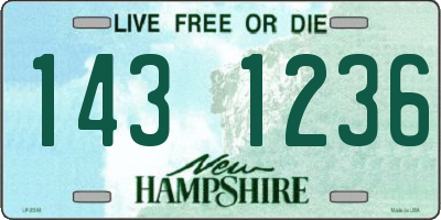 NH license plate 1431236