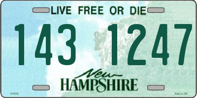 NH license plate 1431247