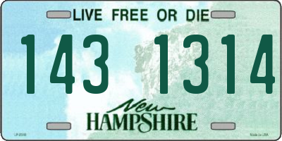NH license plate 1431314