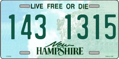 NH license plate 1431315