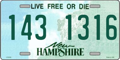 NH license plate 1431316