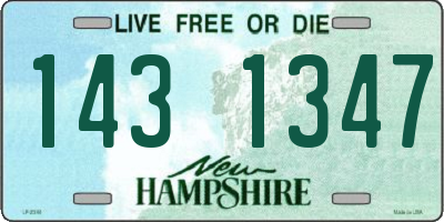 NH license plate 1431347