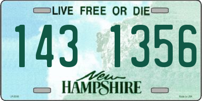 NH license plate 1431356