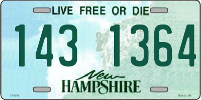 NH license plate 1431364