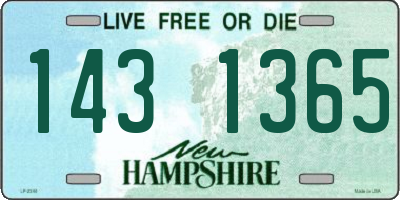 NH license plate 1431365