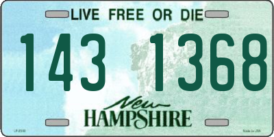 NH license plate 1431368