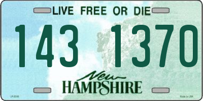 NH license plate 1431370